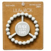 Wholesale - 1pc Silicone Peace Teether - Gray "Reach For The Stars" C/P 100, UPC: 195010118460